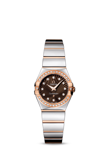 Omega Constellation Quartz 24 Polished Stainless Steel / Red Gold / Diamond / Brown Supernova